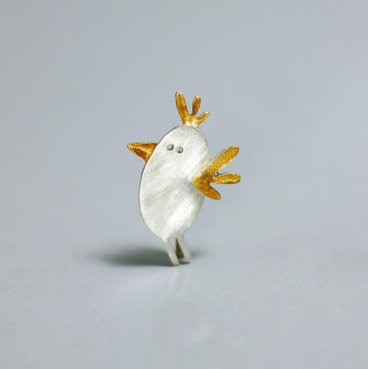 Kiss the Frog－小鸟咯咯 胸针［希腊设计师］ 商品图0