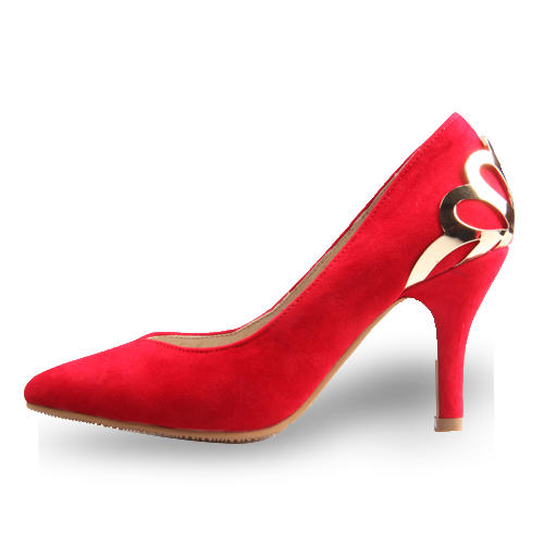 内联升女鞋单鞋玫瑰蝴蝶梦时尚婚鞋6617C 商品图1