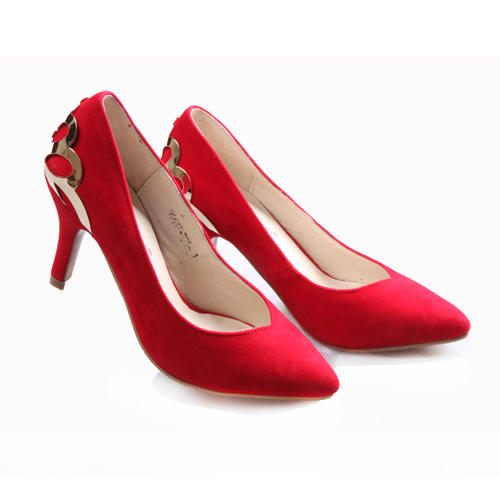 内联升女鞋单鞋玫瑰蝴蝶梦时尚婚鞋6617C 商品图0