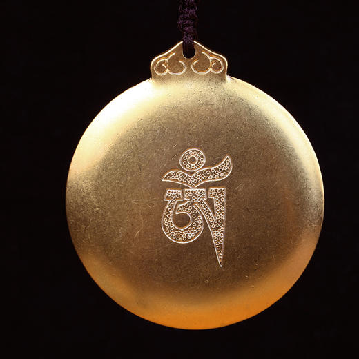 藏式铜镀金九宫八卦牌纯铜镀金挂件依据古法原创 商品图3