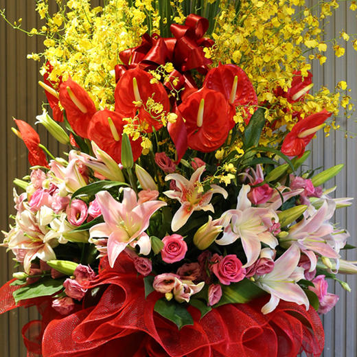 红掌百合跳舞兰瓶花生日拜年乔迁开业搬家祝寿升职升迁等