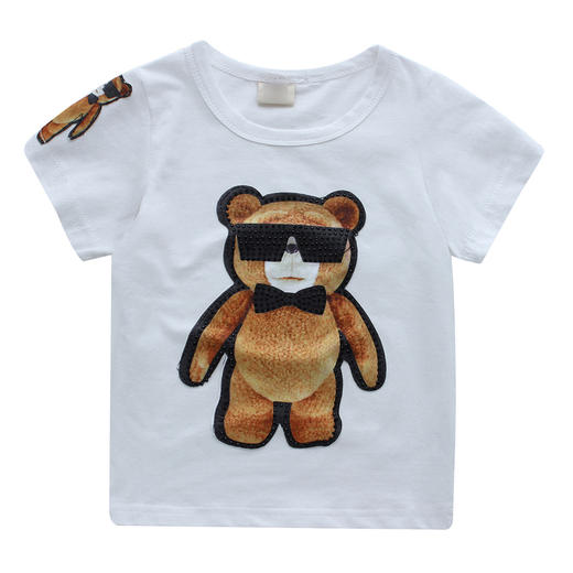 儿童短袖T恤 2015夏装新款亲子装男童女童童装卡通上衣tx-5626 商品图1