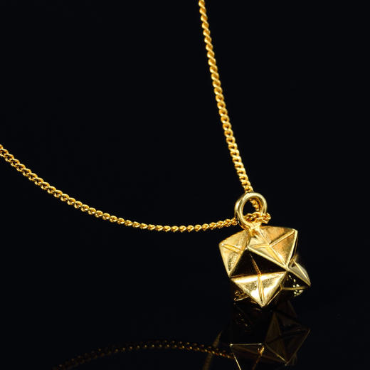 qwe｜Origami－金色折纸魔球（小号） 项链 ［法国设计师］ 商品图1