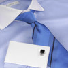 男士异色领一字领蓝白条法式衬衫 礼服衬衫 商品缩略图2