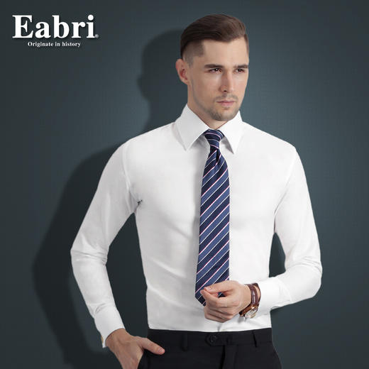 高唯白色/蓝色男士英式衬衫商务修身正装  两色可选 商品图3