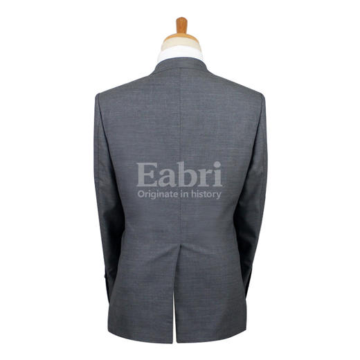 高唯系列中灰色平纹平驳领单排两粒扣西装 商品图3