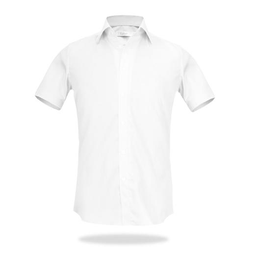 男士夏季纯棉方领短袖衬衫 商品图6