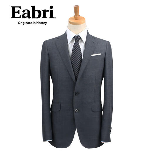 Eabri高唯系列中灰色平纹平驳领单排两粒扣西装（20191030因重复下架） 商品图1