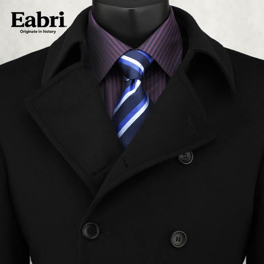 Eabri正品男士羊绒大衣商务正装休闲 双排扣纯羊毛中长款呢外套 商品图2