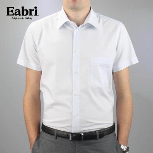 男士夏季商务格子短袖衬衫 商品图5