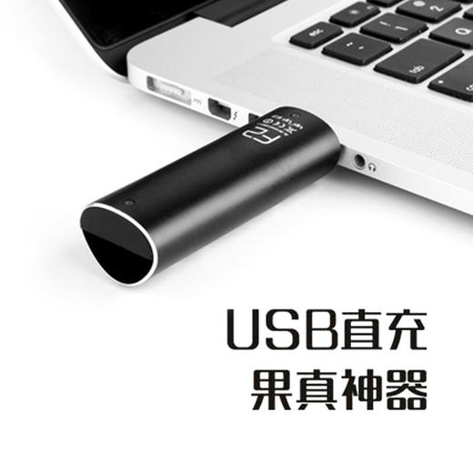 【为思礼 跃活】F2金属电子点烟器 USB充电 防风打火机 便携 薄 商品图5