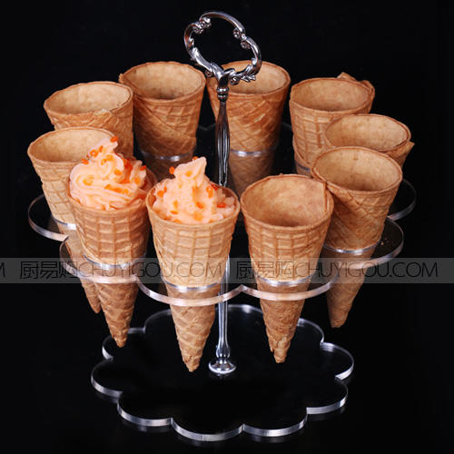 创意色拉架 蛋筒创意支架 创意盛器 融合菜盘 【10孔形】 商品图5