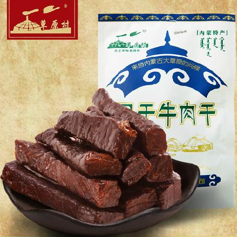 草原村风干牛肉干（218g） 商品图0