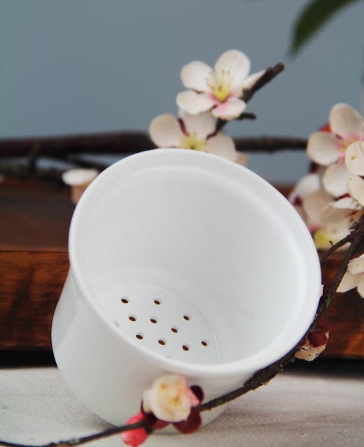 景德镇陶瓷 国瓷红叶 手绘直口漏斗单杯 商品图4