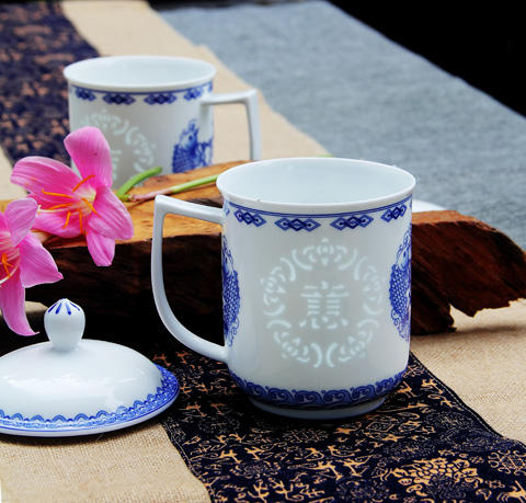 景德镇 陶瓷 国瓷红叶 玉兰（玲珑）单杯 商品图4