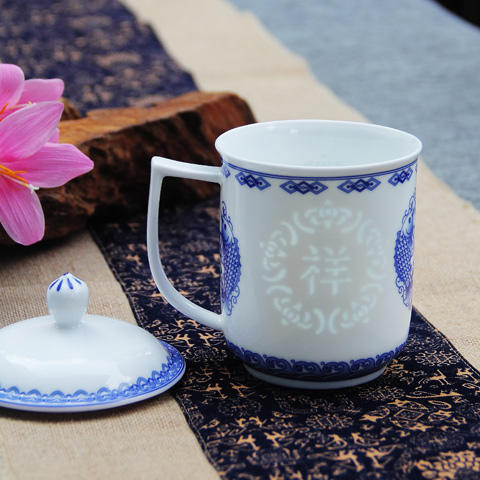 景德镇 陶瓷 国瓷红叶 玉兰（玲珑）单杯 商品图8