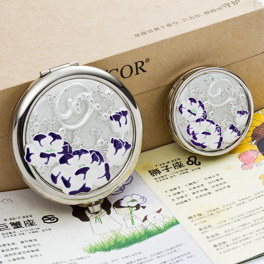 【为思礼合集】珐琅化妆镜 礼品化妆镜礼盒 包挂套装 情人节七夕生日礼物 商品图6