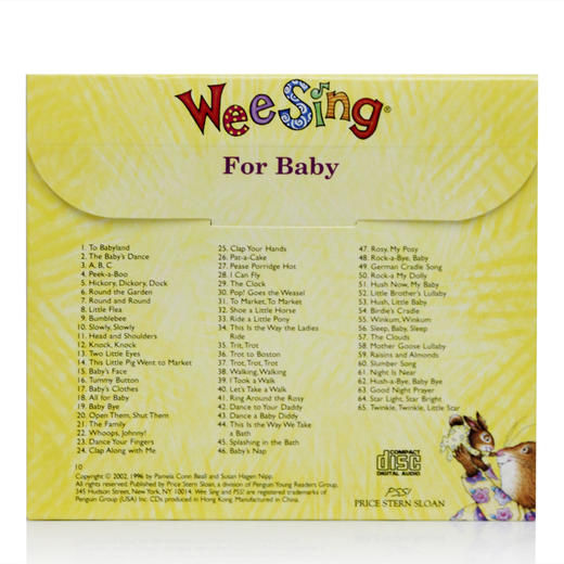 Wee Sing For Baby幼儿英文歌曲童谣摇篮曲催眠曲英文原版书+cd 商品图3