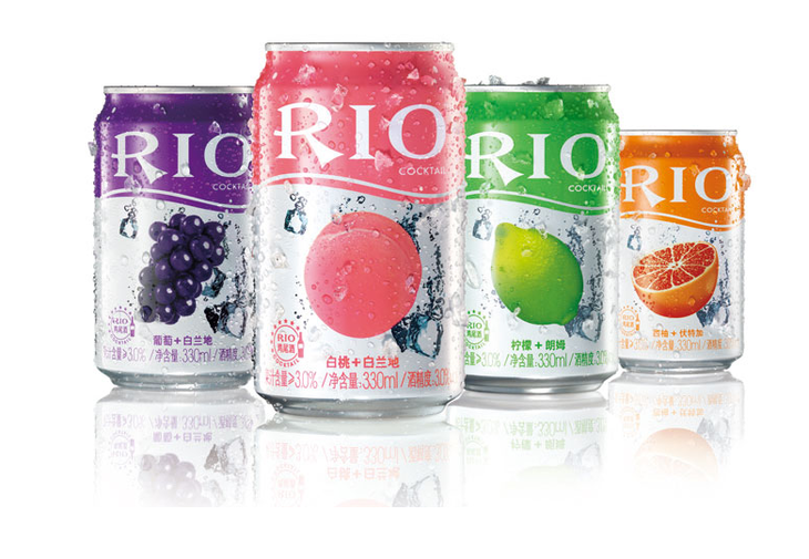 锐澳听装葡萄味330ml