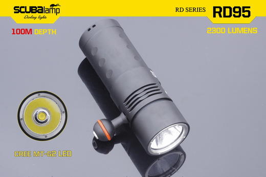 Scubalamp RD95 100米 强光潜水手电 CREE MT-G2 LED 高亮2300流明  商品图1