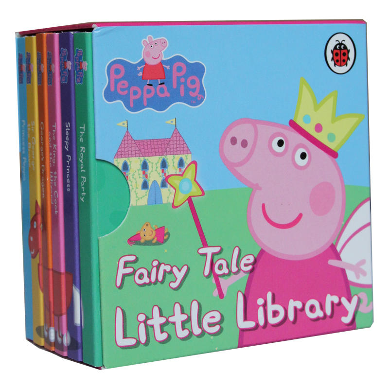 英文原版peppa pig:fairy tale little library粉紅豬小妹紙板書