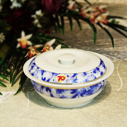 [限量]景德镇陶瓷 国瓷红叶 反法西斯抗战胜利70周年纪念瓷56头珙桐白鸽 商品图3