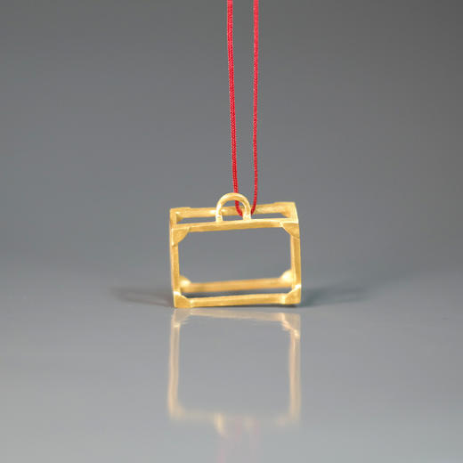 北京仓｜Kiss the Frog-Suitcase-走遍世界的旅行箱 项链（金色）［希腊设计师］ 商品图0