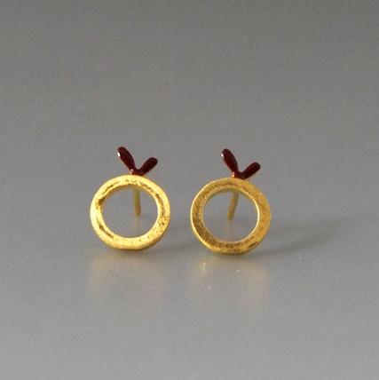 北京仓｜Kiss the Frog-爱的同心圆 耳钉（微瑕）［希腊设计师］ 商品图1