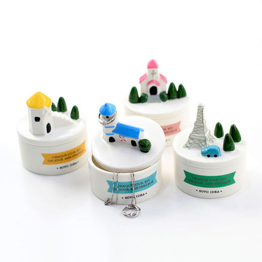 【为思礼 森活SOVO】陶瓷微景首饰盒 创意家居品味生活 情人节时尚七夕礼物 商品图0