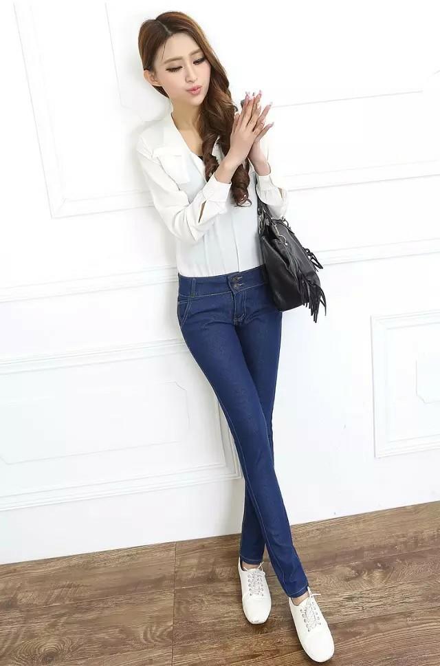 修身弹力美女牛仔裤显瘦韩版潮