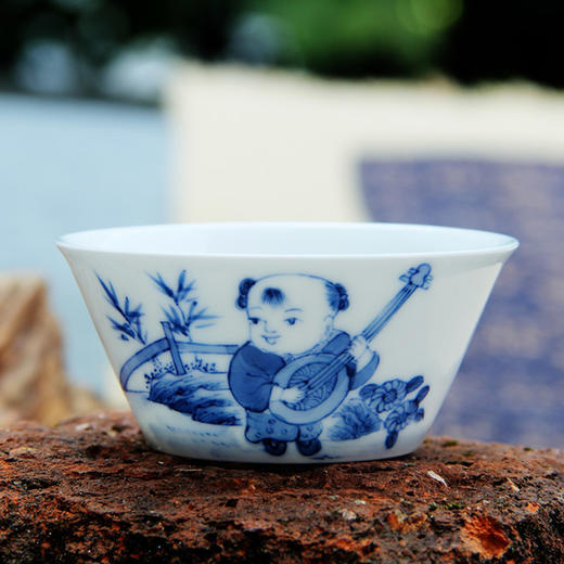 景德镇陶瓷 国瓷红叶 成化套组杯琴棋书画 商品图6