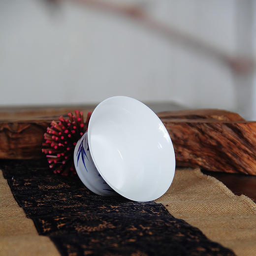 景德镇陶瓷 国瓷红叶 写意大盖碗竹子 商品图4