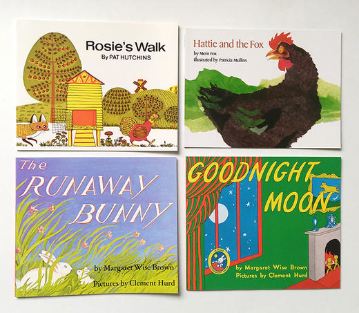 英文原版The Runaway Bunny ，goodnight moon， Rosie&#039;s Walk ，Hattie and the Fox  廖彩杏书单晚安故事4本赠音频 商品图1