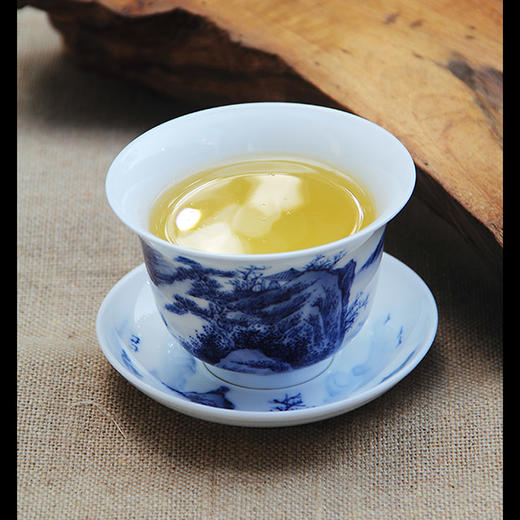 景德镇陶瓷 国瓷红叶 山水盖碗 商品图6