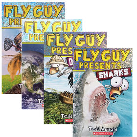 苍蝇小子科普系列逗趣搞笑Fly Guy Presents: Insects Space Dinosaurs Sharks 男孩最爱4本套