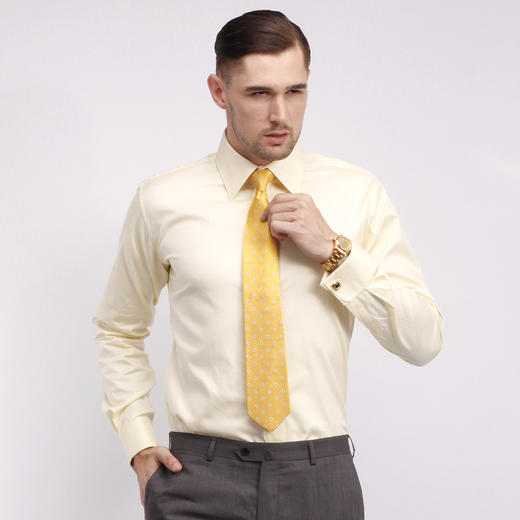 高唯系列淡黄色法式衬衫 商品图0