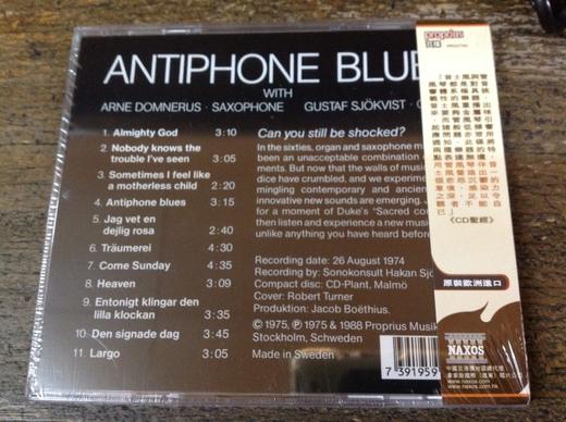 宝碟 PRCD7744 白教堂 ANTIPHONE BLUES 蓝调萨克斯风 原装进口CD 商品图1