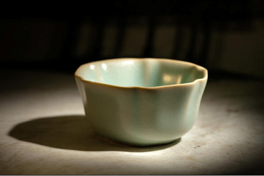 问鼎汝瓷收藏款天青大菩提杯（老釉） 商品图0