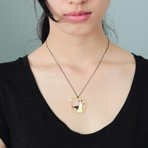 北京仓｜Kiss the Frog－树后大灰狼 项链［希腊设计师］ 商品图1