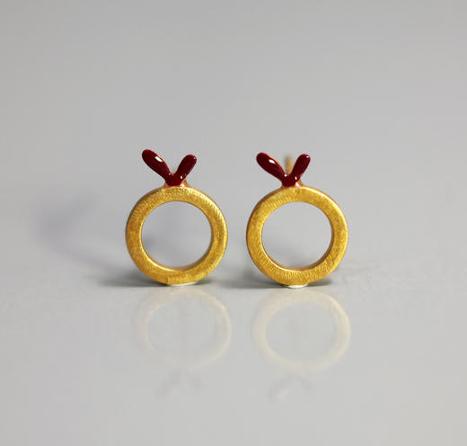 北京仓｜Kiss the Frog-爱的同心圆 耳钉（微瑕）［希腊设计师］ 商品图0