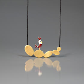 北京仓｜Kiss the Frog－爱的侍卫长瘦鸟滴滴金色 项链 ［希腊设计师］