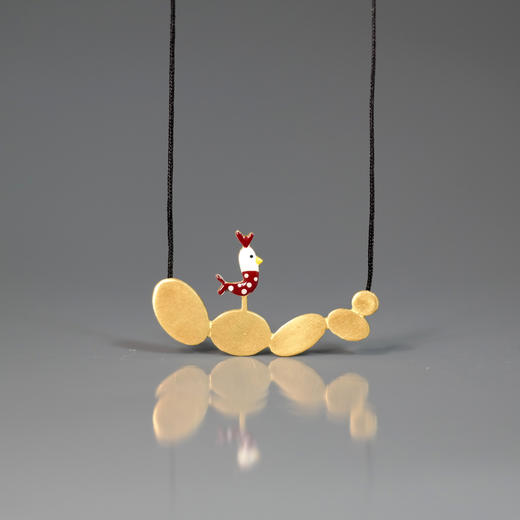 北京仓｜Kiss the Frog－爱的侍卫长瘦鸟滴滴金色 项链 ［希腊设计师］ 商品图0