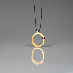 北京仓｜Kiss the Frog-Circle-爱的同心圆 项链（金色）［希腊设计师］