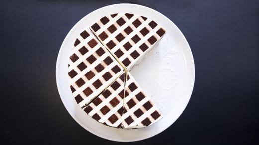 方格可可裸蛋糕