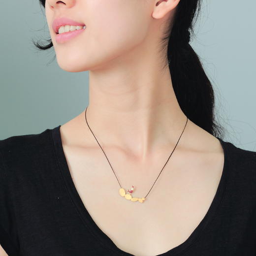 北京仓｜Kiss the Frog－爱的侍卫长瘦鸟滴滴金色 项链 ［希腊设计师］ 商品图2