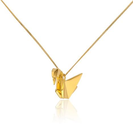 北京仓｜Origami－金色折纸天鹅（小号） 项链 ［法国设计师］ 商品图1
