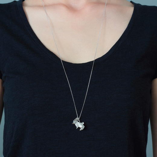 qwe｜Origami－折纸小白兔 项链 ［法国设计师］ 商品图0