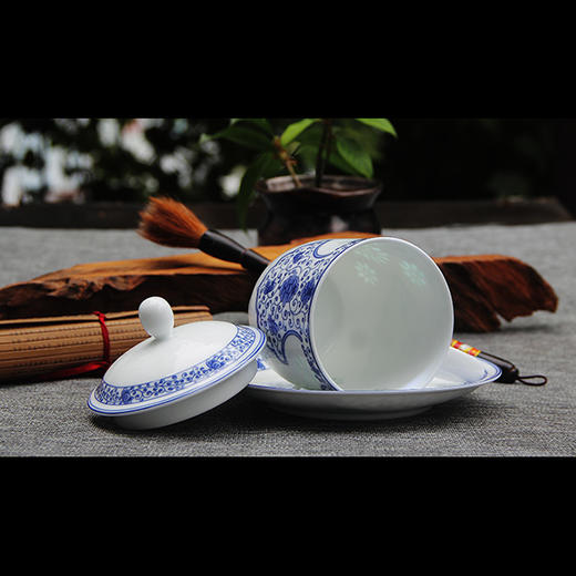 景德镇陶瓷 国瓷红叶 如意杯碟 商品图6