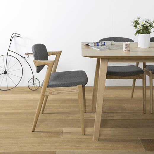 艾迪玛仕 | 餐椅CH9267R北欧实木+布艺（运费咨询客服） 商品图6