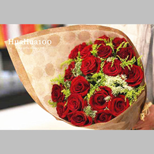 经典丨19朵红玫瑰花束
